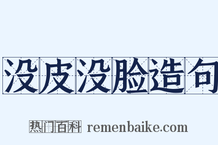 没皮没脸造句是什么意思的图片